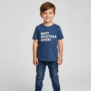 "Best Brother Ever!" – Boys Cotton Graphic T-Shirt
